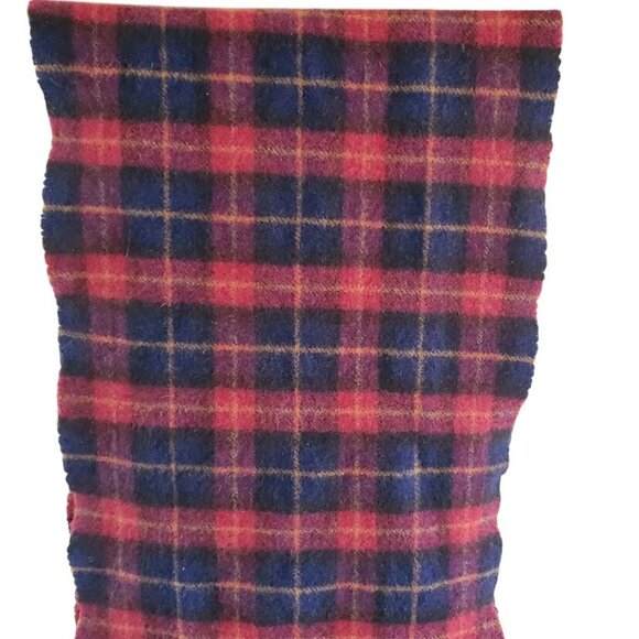 Vintage Brooks Brothers Scarf Made in England 100% Wool 60s Tartan Plaid Fringe - Picture 3 of 6
